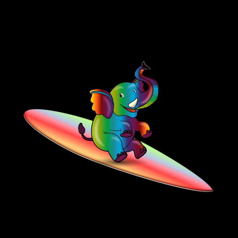éléphant surfin