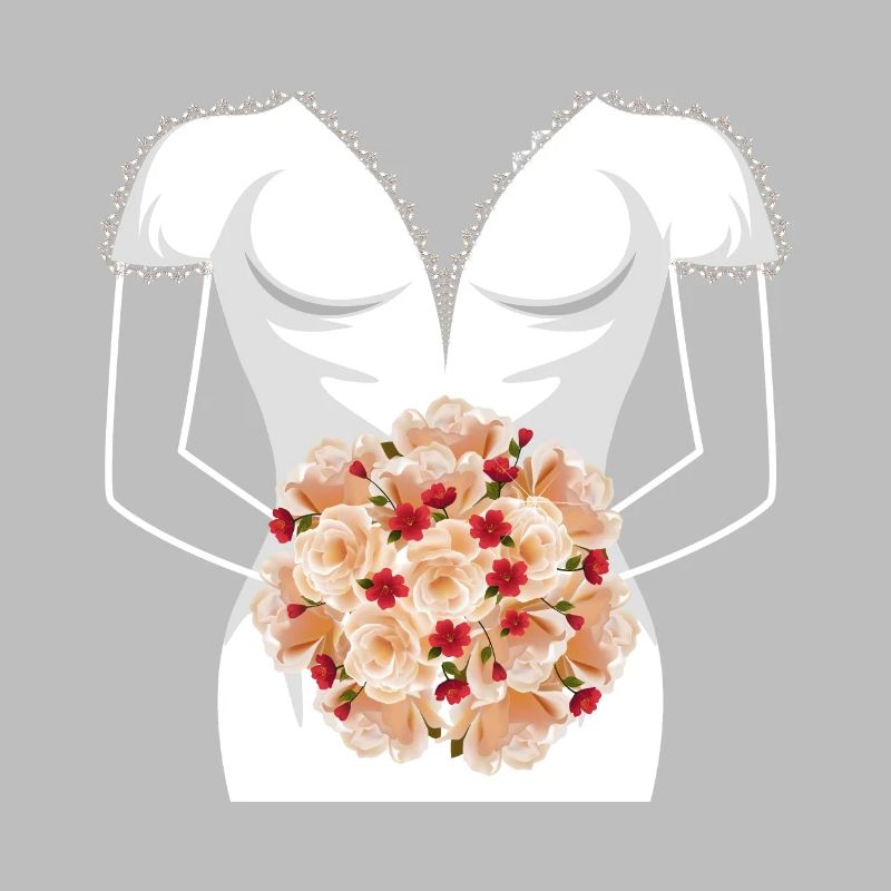 Conception de douche nuptiale de robe de mariée pour la mariée