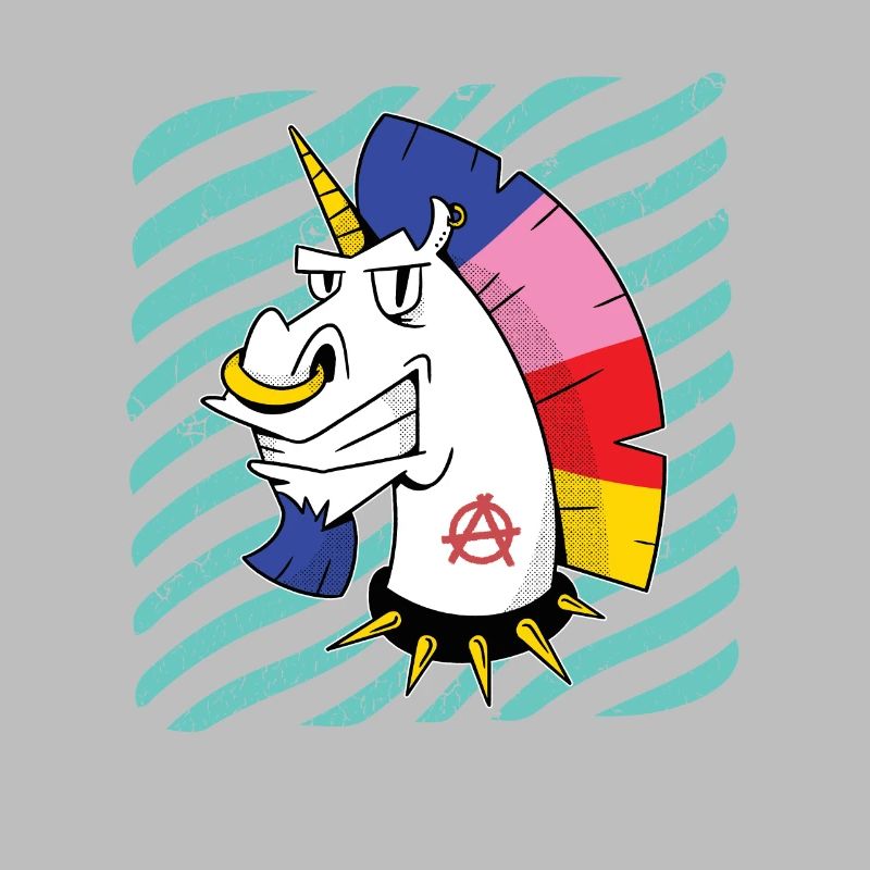 Unicorn Punk Circle-A Anarchy Symbol