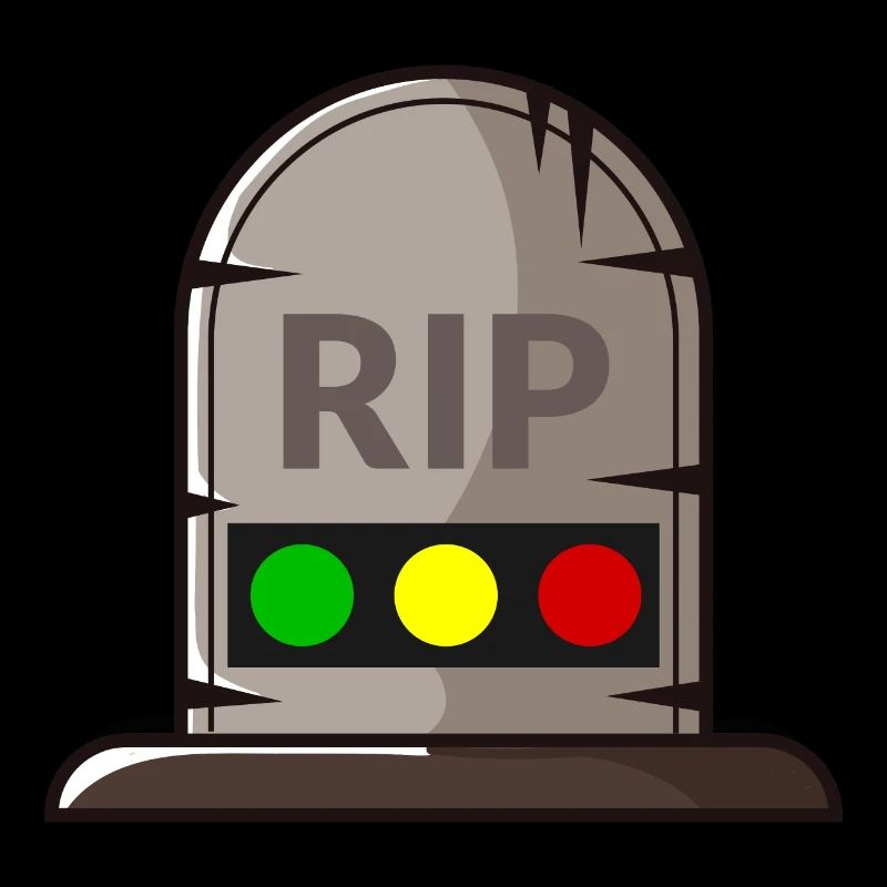 Traffic light Rest in Peace RIP