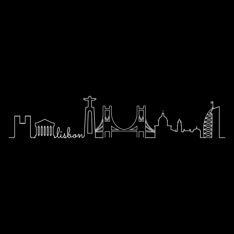 Lisbon Skyline white