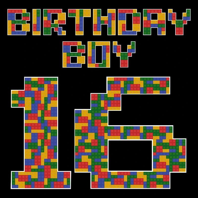 Cute 16th Birthday Gift 16 Year Old Block Building