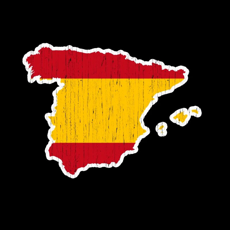 Espagne, drapeau, contour, souvenir