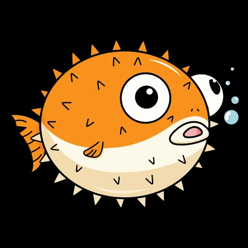 Puffer fish vector illustration