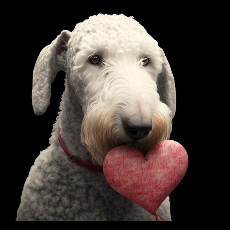 Bedlington Terrier Saint-Valentin