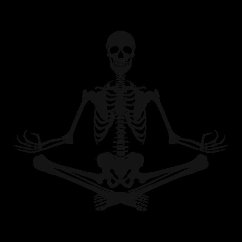 7 Sukhasana oder Vergnügen | Schwarzes Skelett