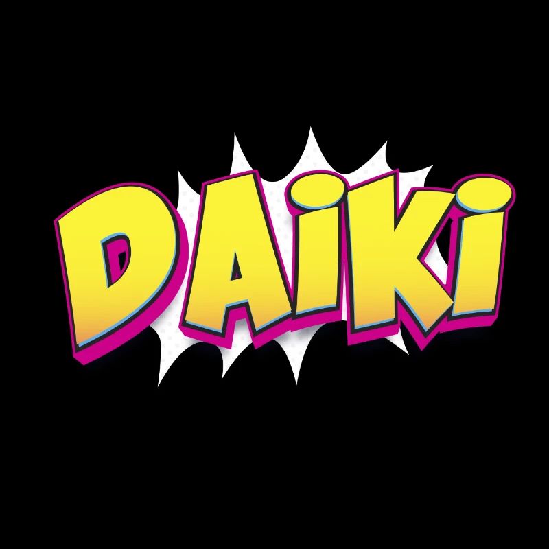 Daiki Custom Name Comic Book Style Pop Art, Daiki