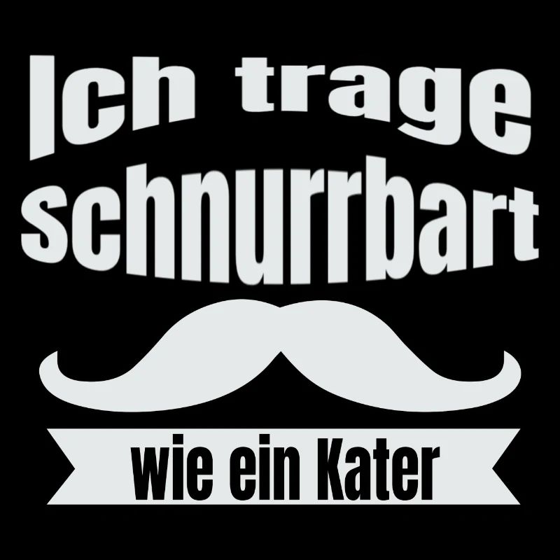 Ich trage schnurrbart Bart T-Shirt mit Schnurrbart