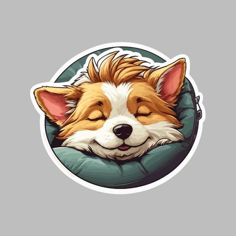 Cute Sleeping Corgi