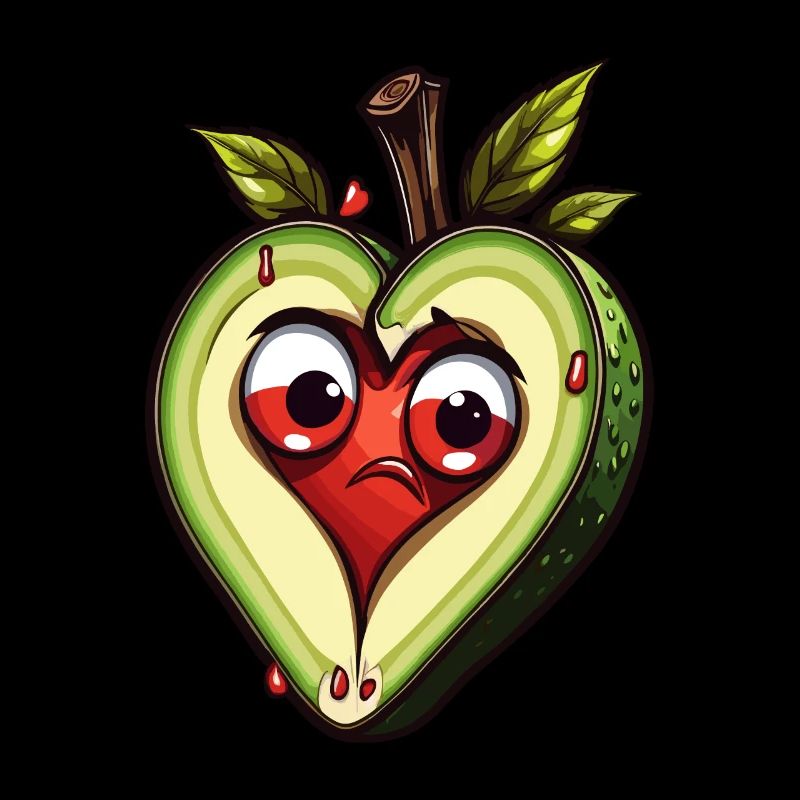 Avocado mit Herzkern