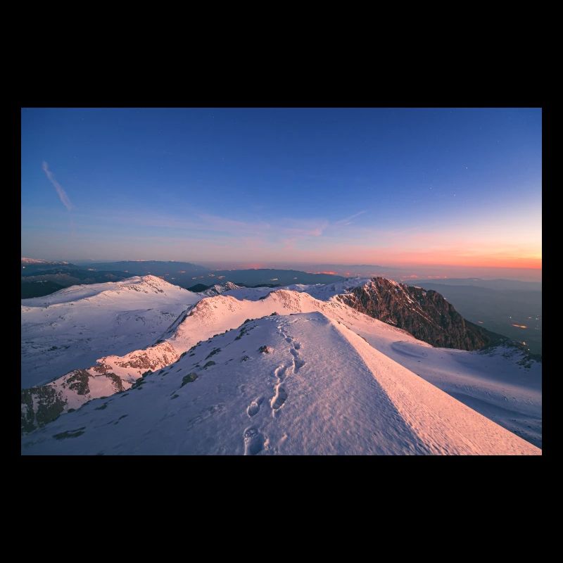 The first light on thr summit of Mt. Parnassus