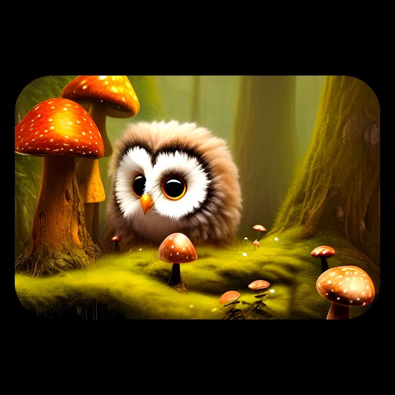 Wald mit Eule