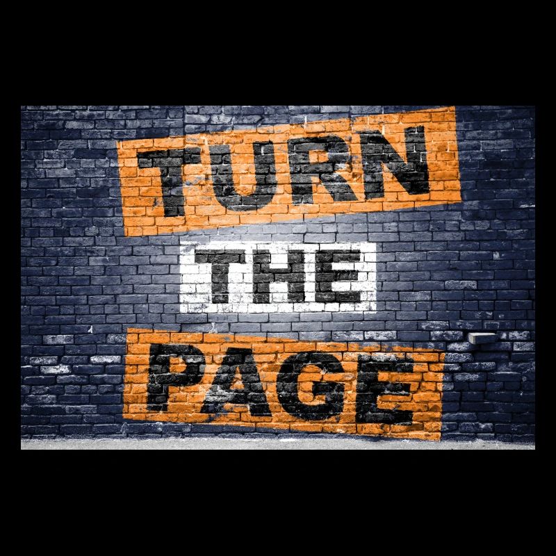 Turn the Page saying lettering Graffiti