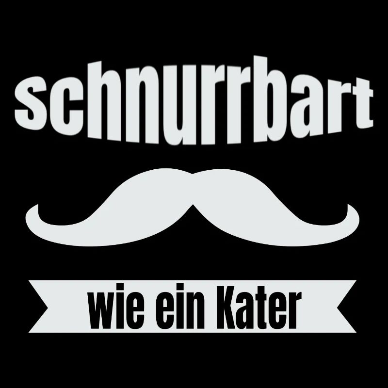 Schnurrbart Bart T-Shirt wie ein Kater
