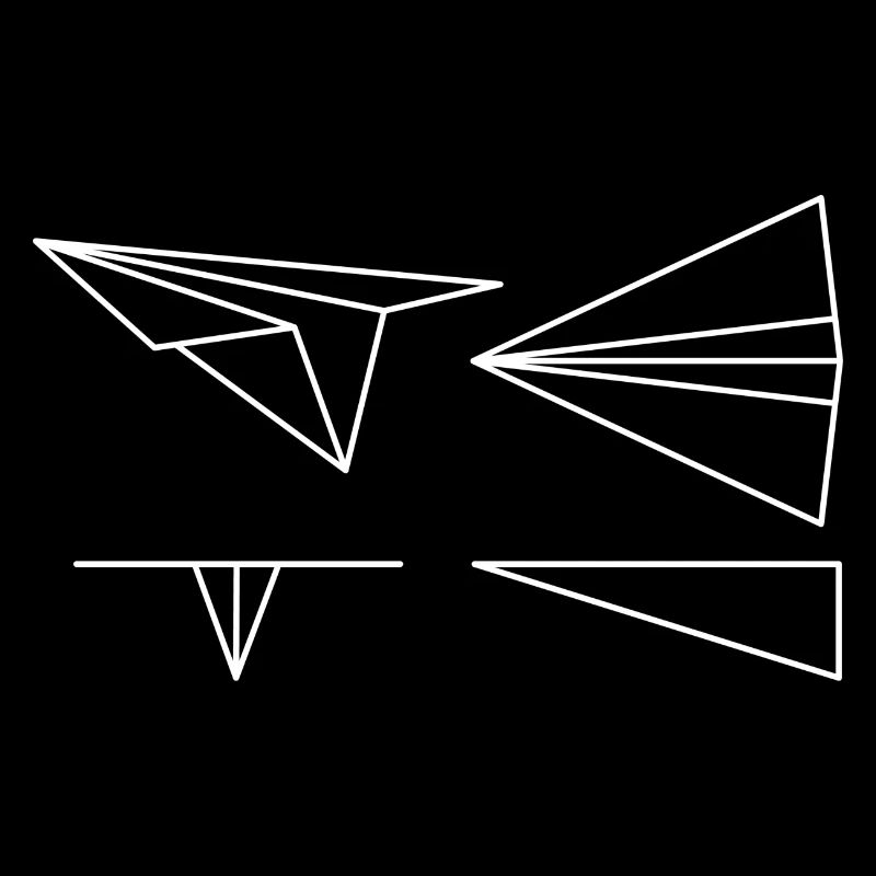 PaperPlaneTechnicalDrawingChalk