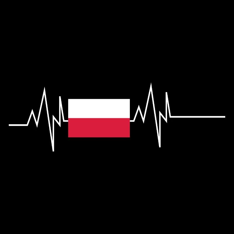 Drapeau de la Pologne Battement de cœur