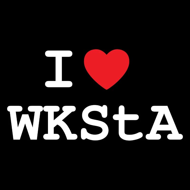 J’ADORE WKSTA T-Shirt Design en Blanc