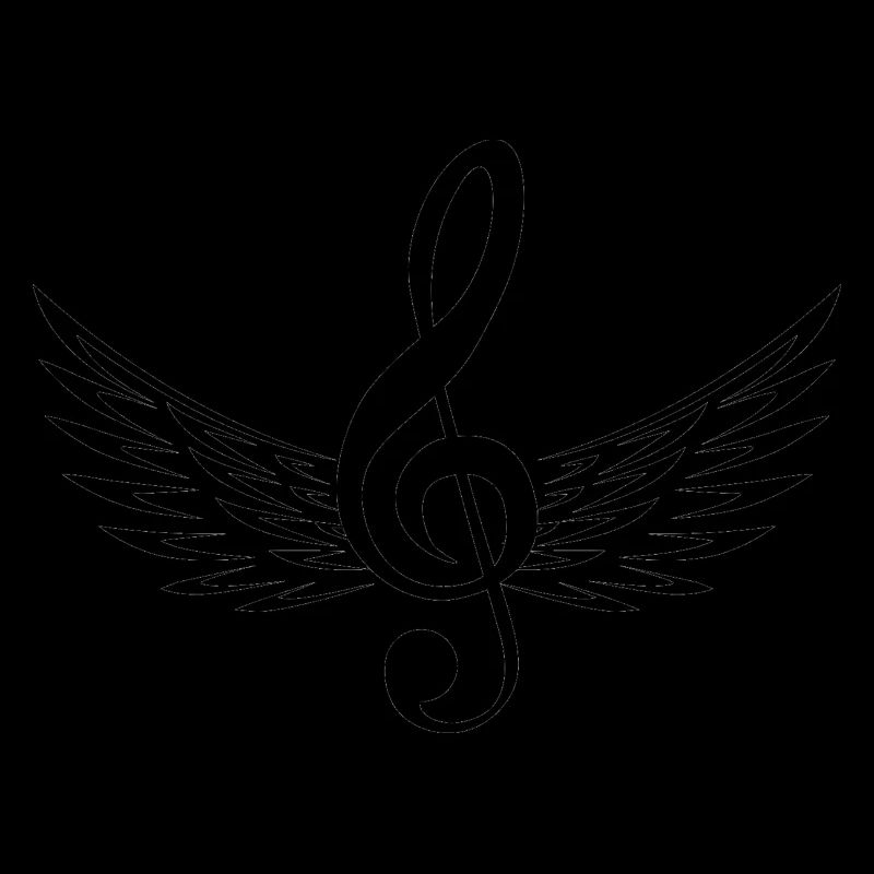Clef with wings