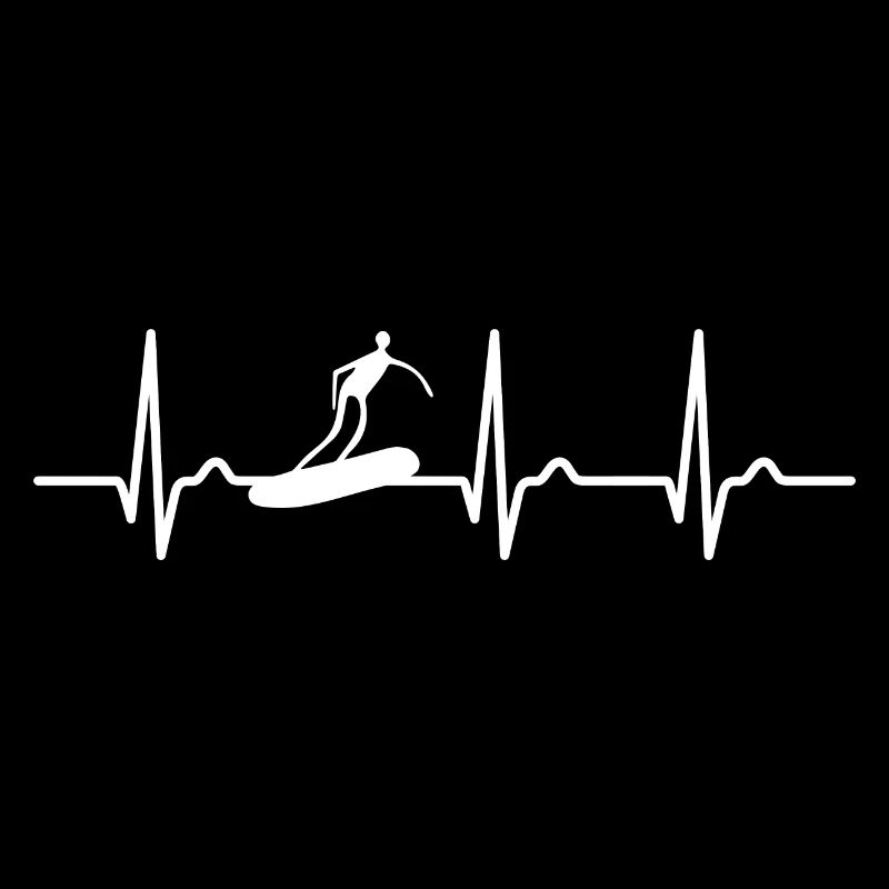 Courbe ECG - courbe cardiaque - surf - surfeur