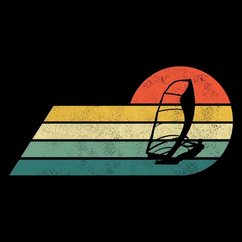 Windsurfen Kitesurfer Geschenk Surfer Retro