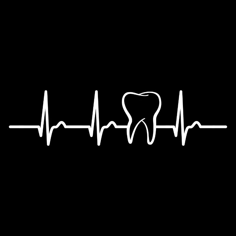ECG curve - heart curve - pulse - tooth - dentist