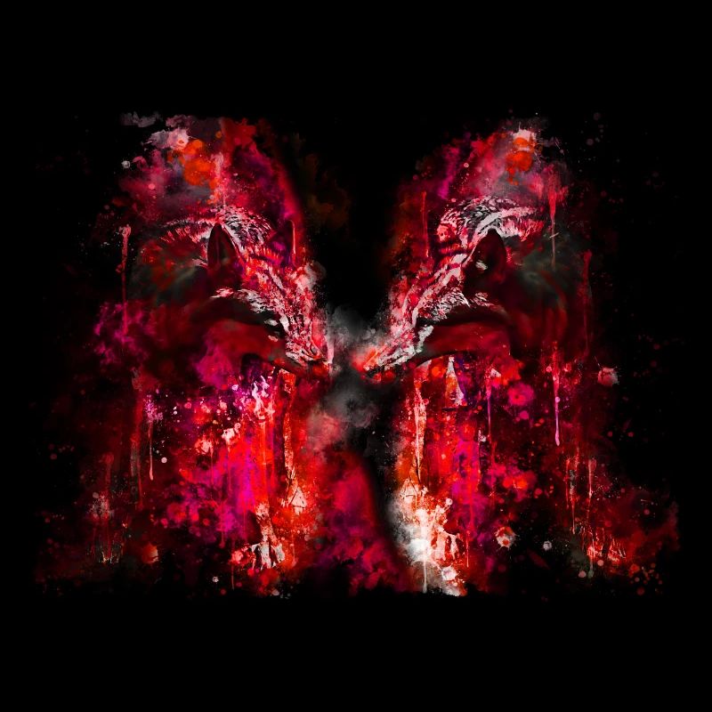 gxp woelfe hate lundi splatter aquarelle rouge