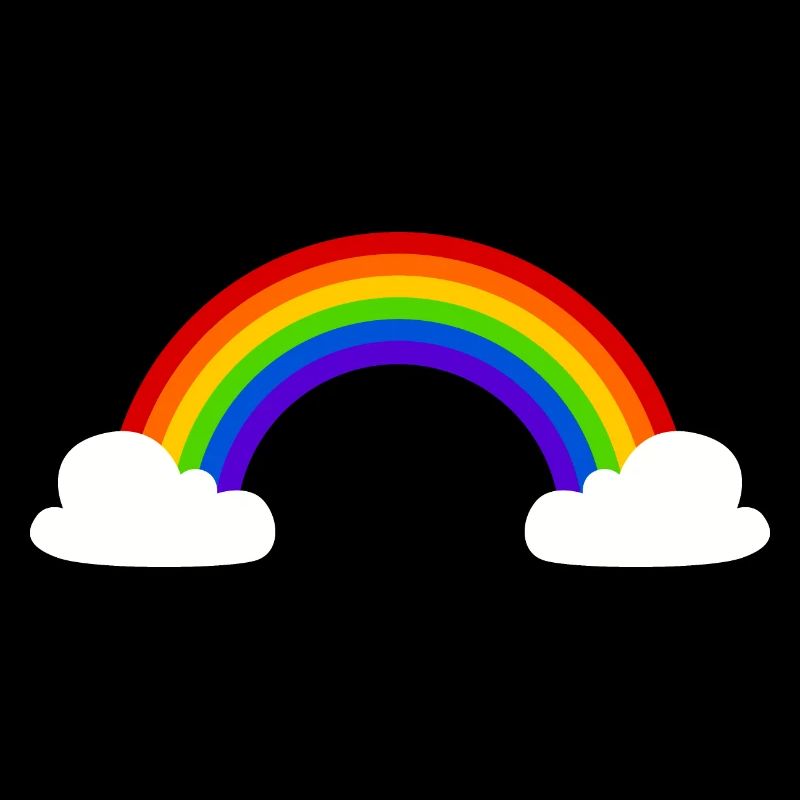 Arc-en-ciel avec des nuages