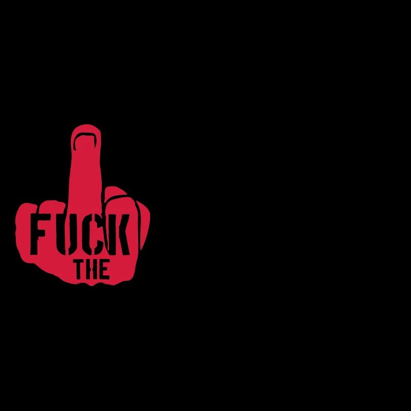 logo main doigt du milieu cool texte rebelle baiser t