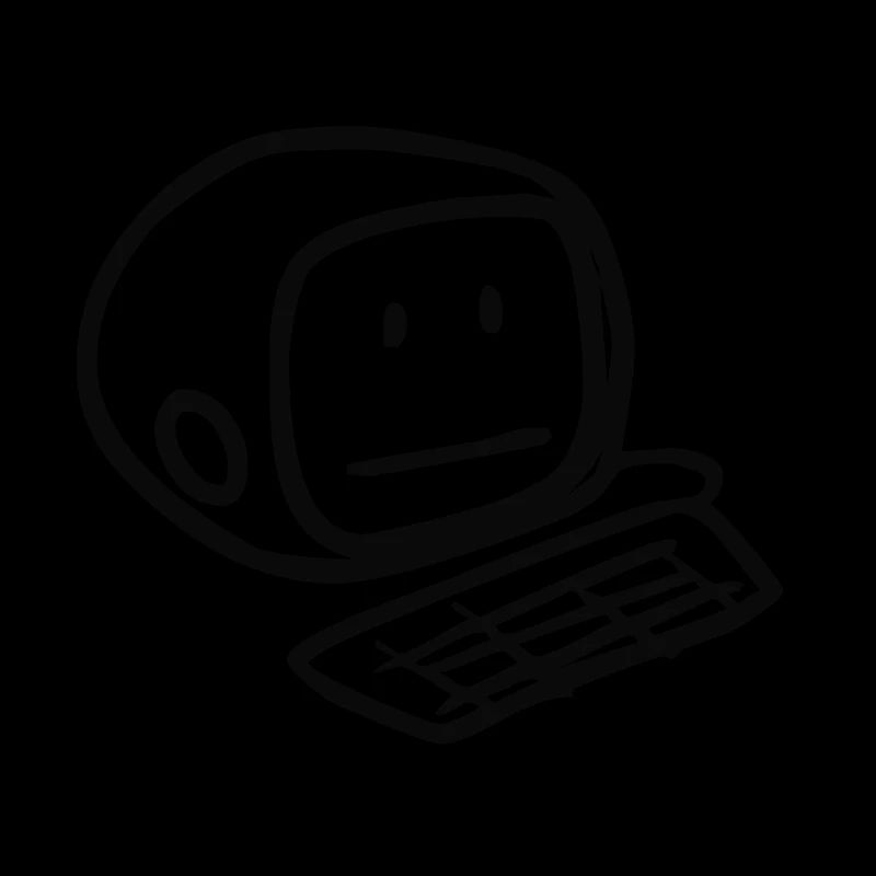 Smiley informatique (noir)