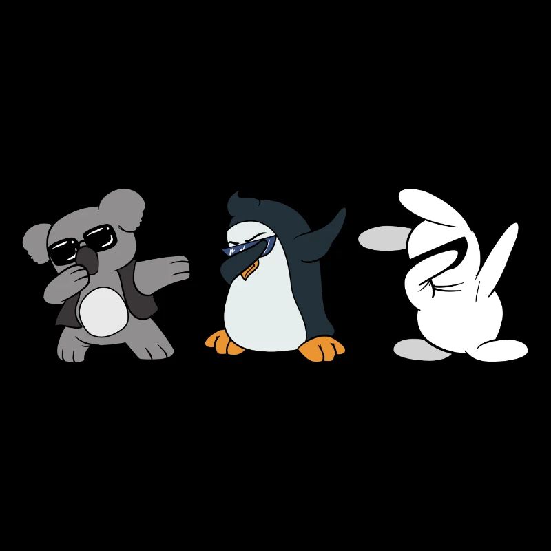 Dabbing Dab Koala Bear Penguin Lapin Lapin