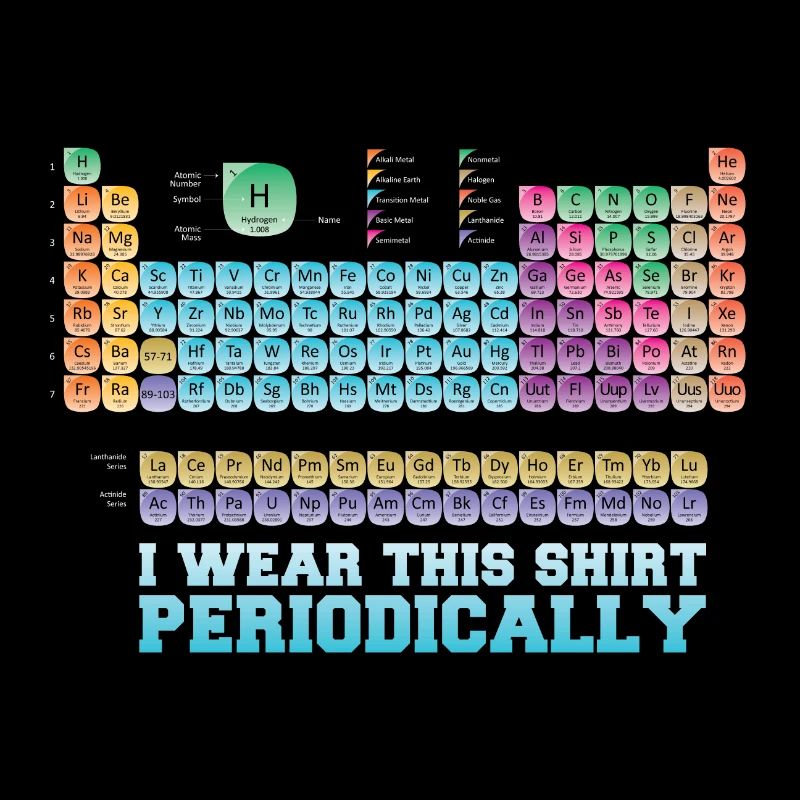 PERIODENSYSTEM LUSTIGES SHIRT NERDS GESCHENK IDEE