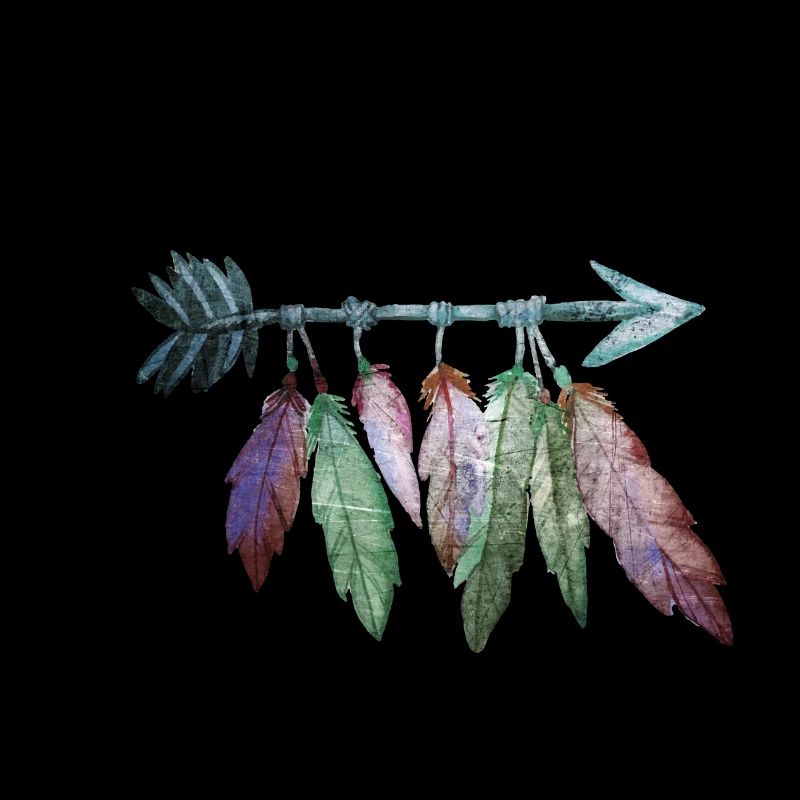 Flèche indienne à plumes