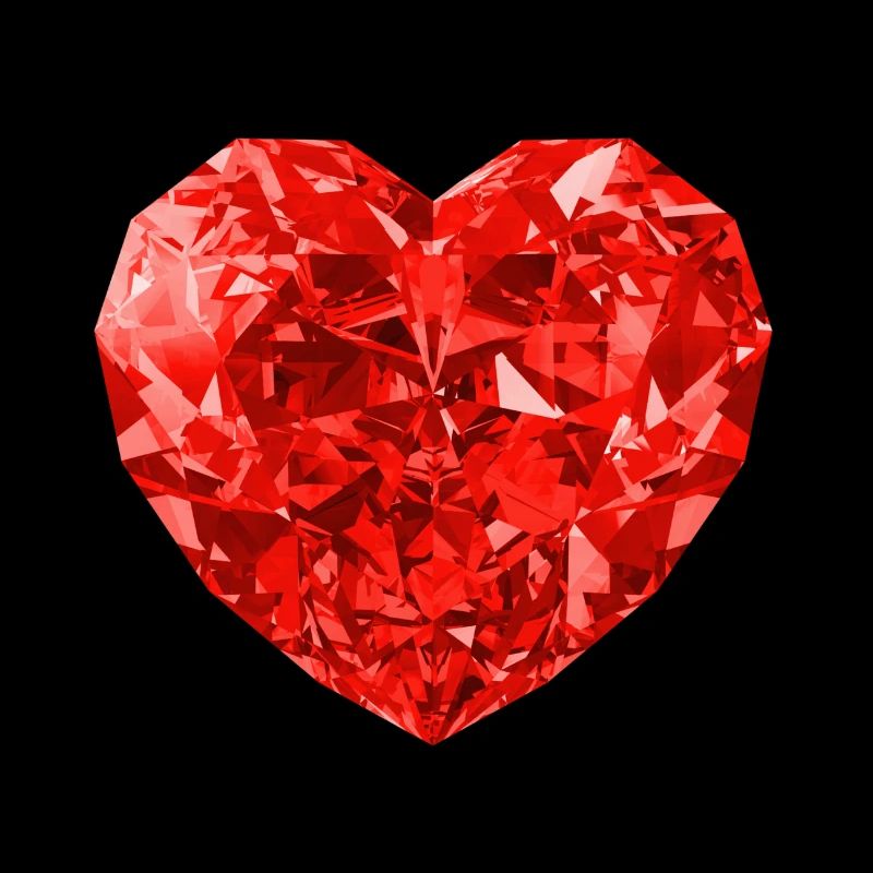 Red heart ruby gift idea