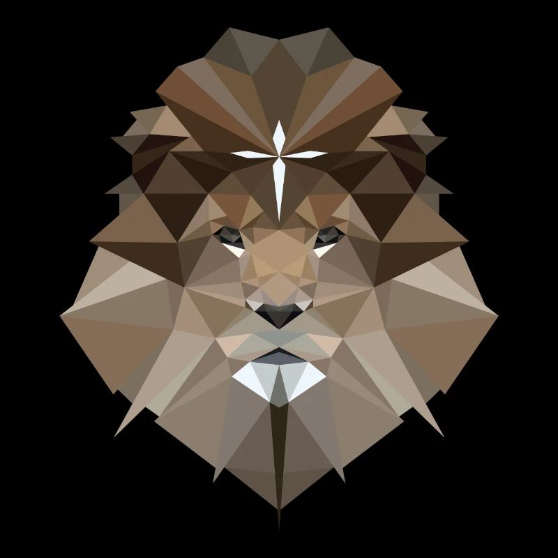 Lion and Cross - Jesus - Poly Design