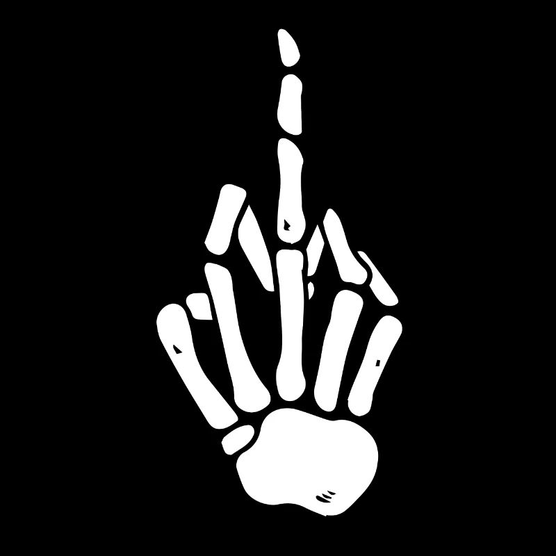 Mittelfinger Skelett