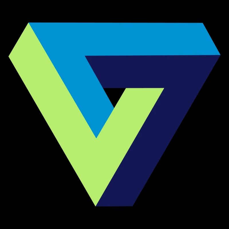 The impossible triangle optical illusion