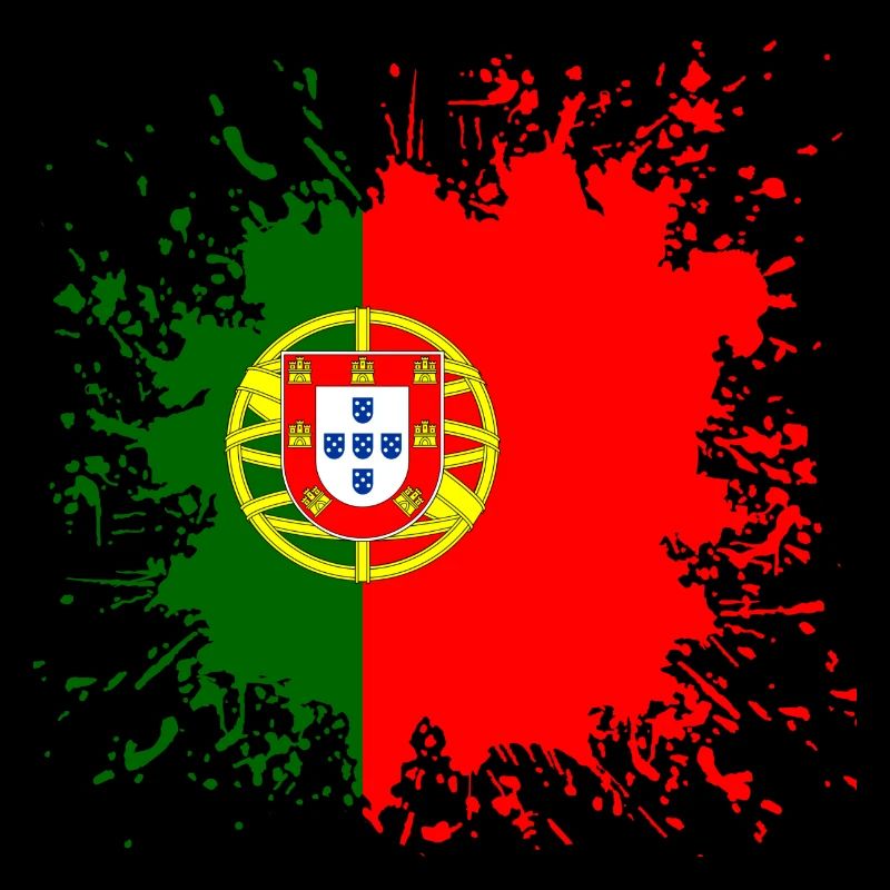Drapeau du Portugal Éclaboussures de couleur