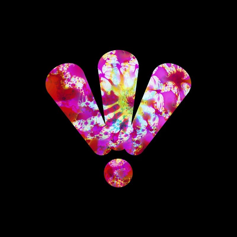 Three exclamation points purple