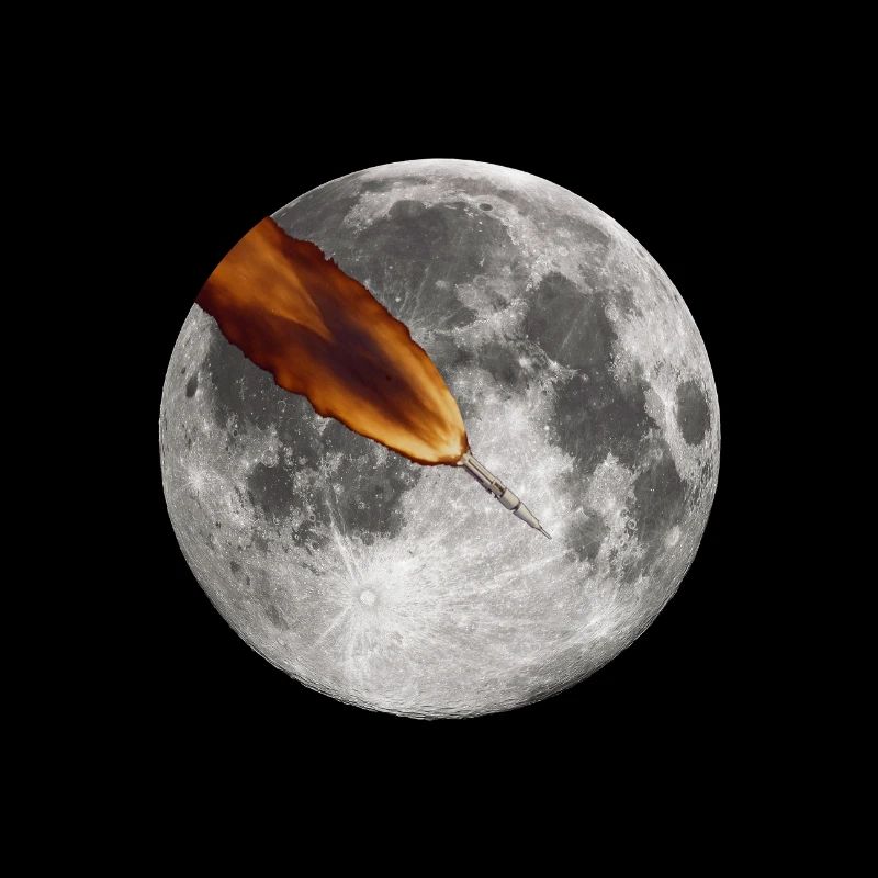 Fusée spatiale Apollo 7 en orbite autour de la lune