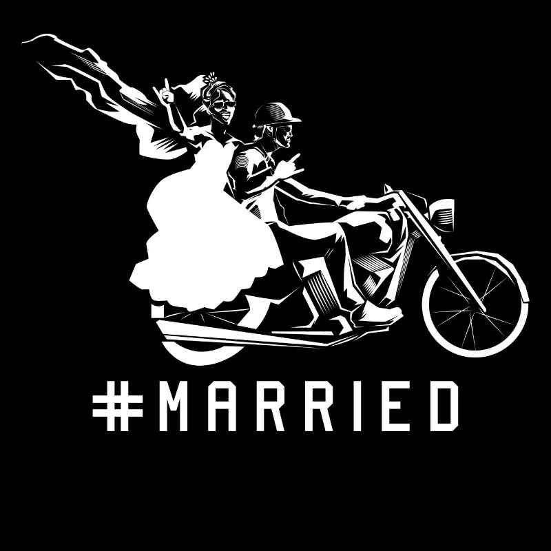 motorrad hochzeit paar