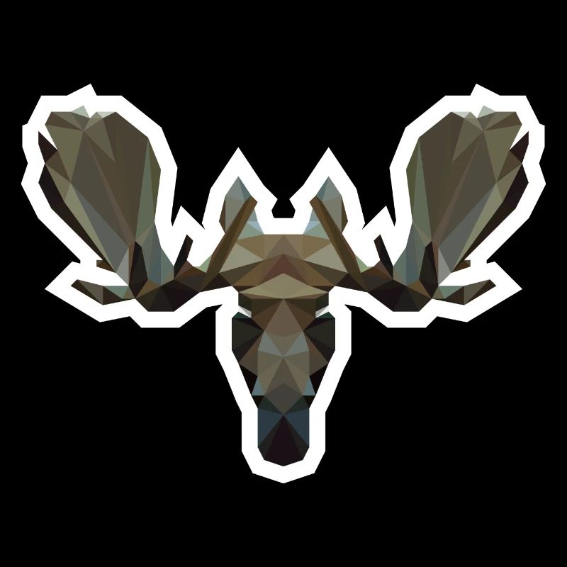 Niedriger Poly Moosehead
