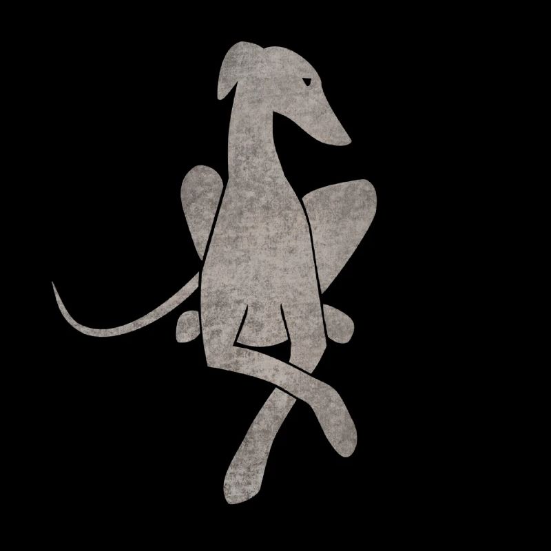 Liegender Windhund hellgrau