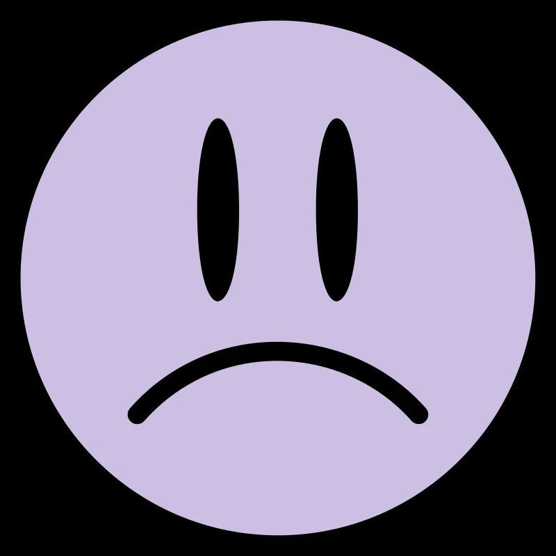 a sad face