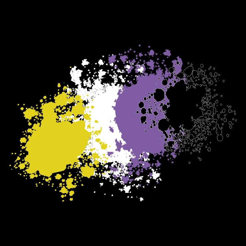 Non-binary pride blobs