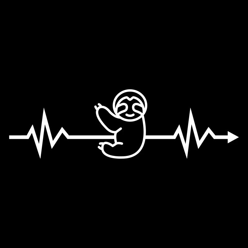 Heartbeat Sloth lazy lazy lazy relax