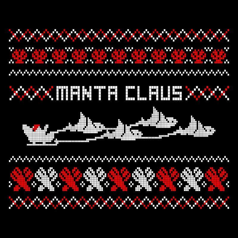 Ugly Christmas Manta Claus Médium