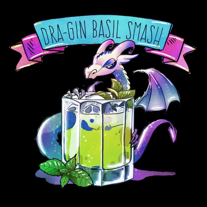 Basil Gin Smash + Drache = Dragin Basil Smash