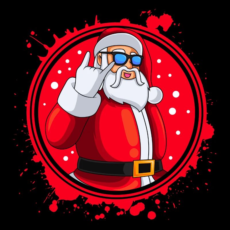 Weihnachtsmann Santa Cool Klecks