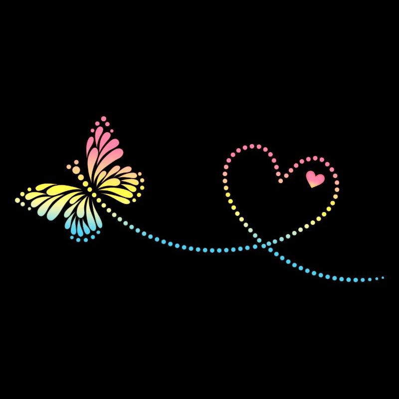 Papillon avec coeur, Saint Valentin, anniversaire