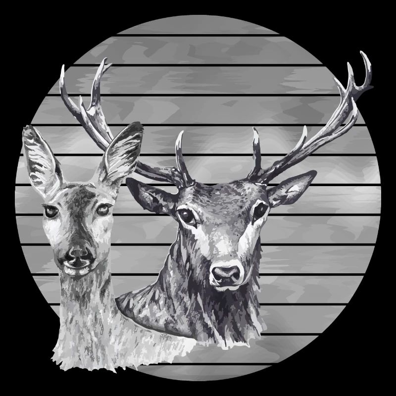 Cerf et biche